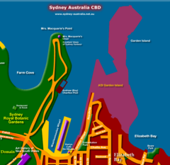 Sydney, Australia Beach Map