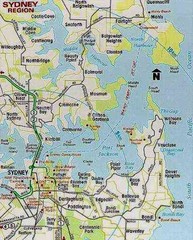 Sydney, Australia Region Tourist Map