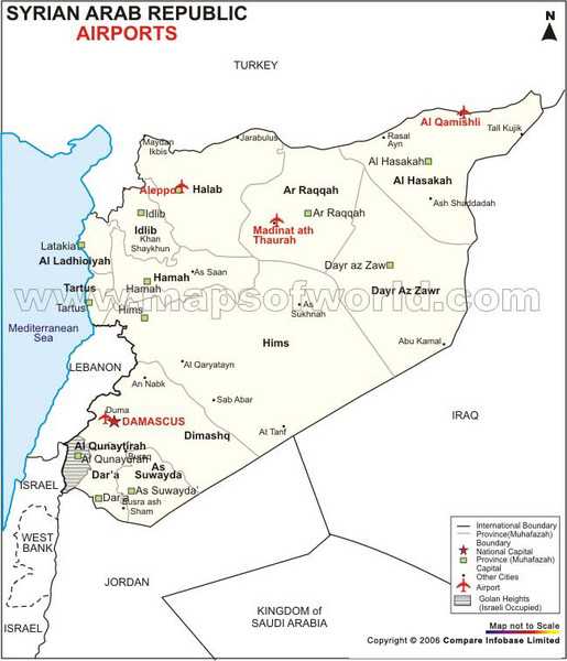 Syria Tourist Map