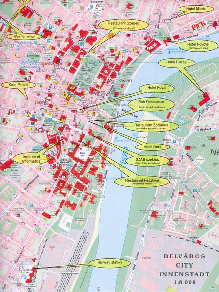 Szeged Tourist Map