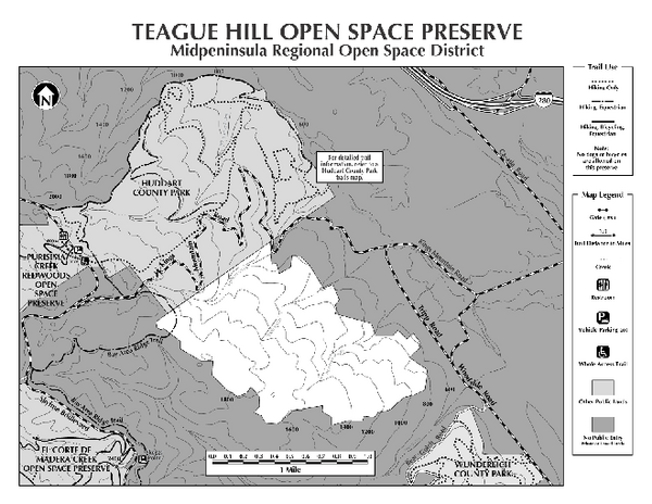 Teague Hill Open Space Preserve Map