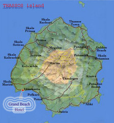 Thassos Island, Greece Tourist Map