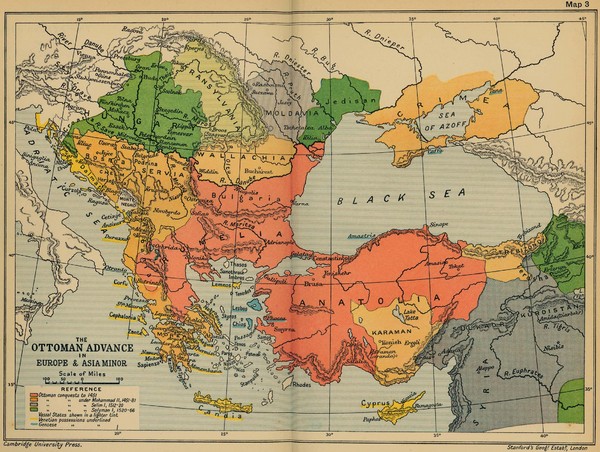 Fullsize The Ottoman Advance of Europe and Asia Minor Map