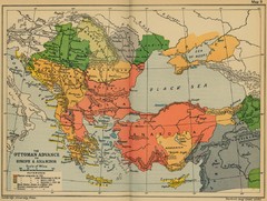 The Ottoman Advance of Europe and Asia Minor Map