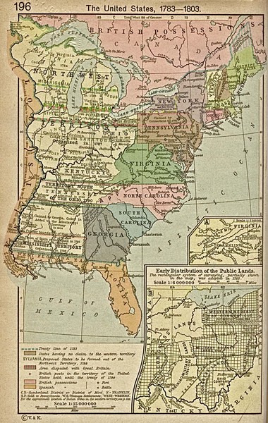 United States Map 1783