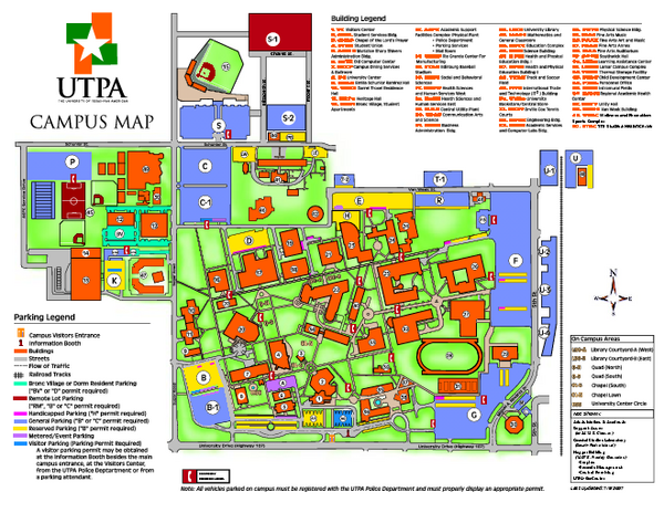 The University of Texas - Pan American Campus Map
