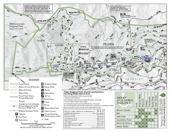 Tilden Regional Park Map Tilden Regional Park Map - North - Tilden Regional Park • Mappery