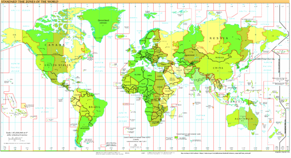 time zone map. Fullsize Time Zone Map