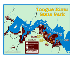 Tongue River Reservoir State Park Map