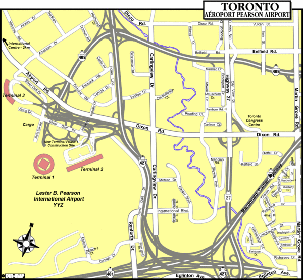 Toronto Airport Map