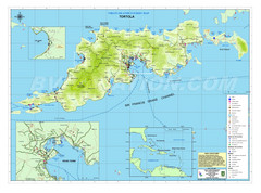 Tortola British Islands Tourist Map