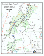 Trail map of Shenipsit State Forest