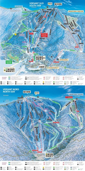 Trail map from Tremblant, which provides downhill skiing.