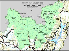 Trinity Alps Wilderness Map