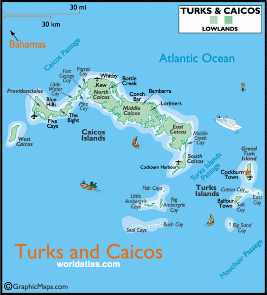 View LocationView Map. click for. Fullsize Turks and Caicos Map