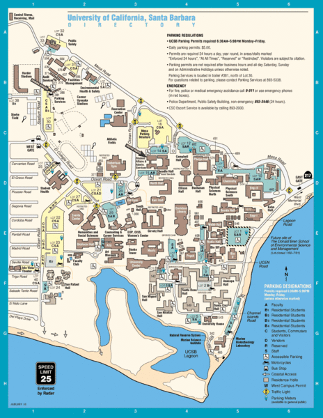 UC Santa Barbara Map 552 University Road Santa Barbara CAlrm Mappery