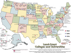 US College and University Land Grant Map
