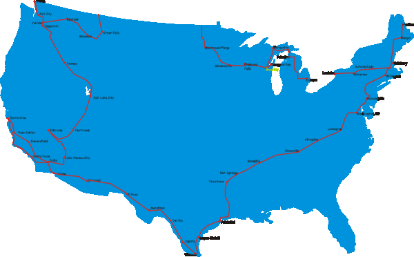 map of usa with states and cities. States Select Cities Map