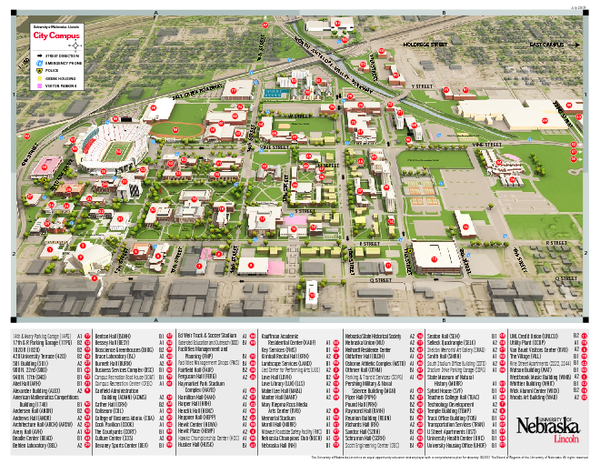 University of Nebraska - Lincoln Map