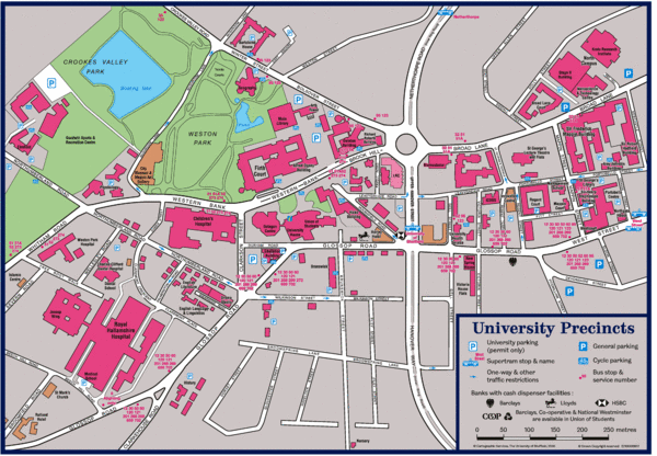 University of Sheffield Map
