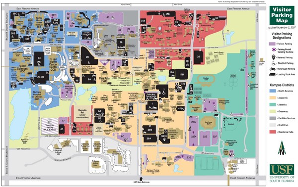 university of florida campus. Florida Tampa Campus Map