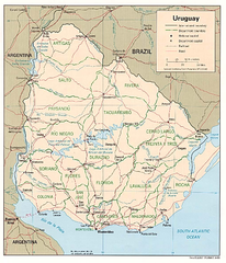 Uruguay (Political) 1995 Map