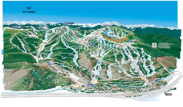Trail map from Vail,
