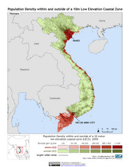 Vietnam 10m LECZ and Population Density Map