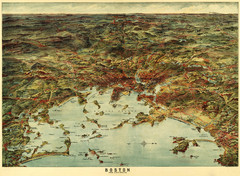 Walker's Map of Boston Harbor and Environs (1905)