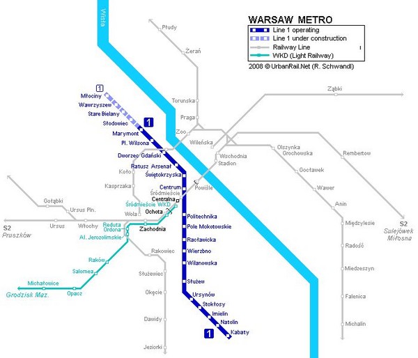 Warsaw Metro Map Warsaw Mappery