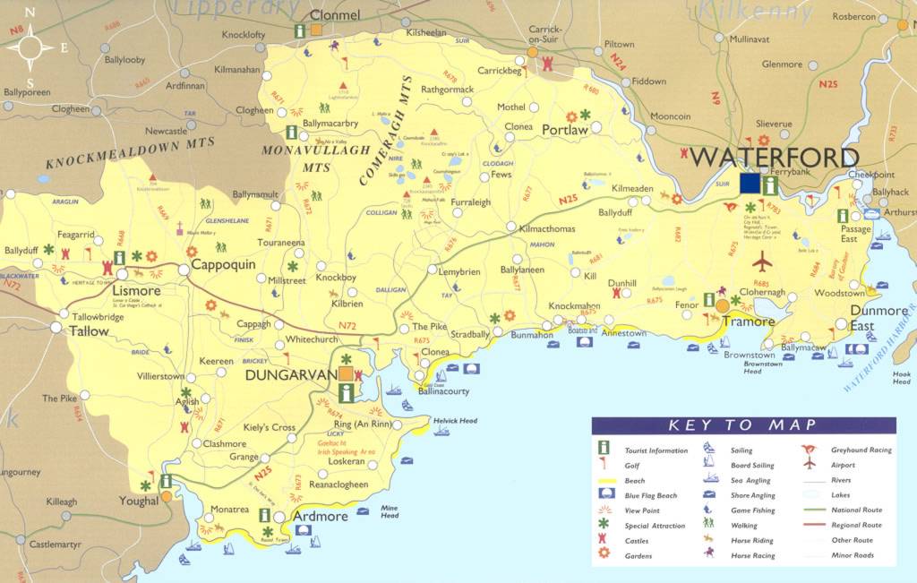 Waterford Tourist Map - waterford • mappery