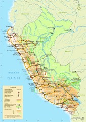 Western South America Tourist Map