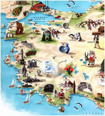 Western Turkey Tourist Map