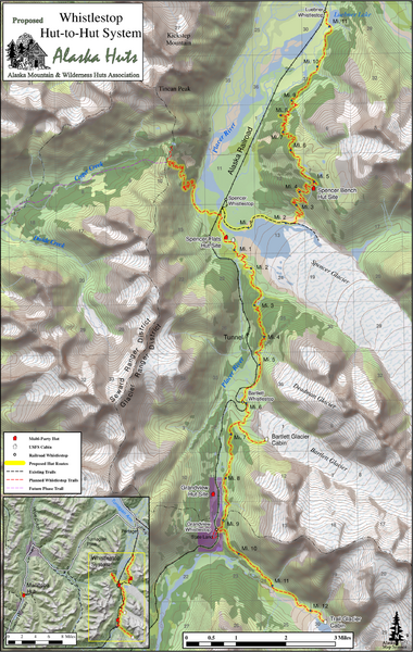 Whistlestop Proposed Hut System Map