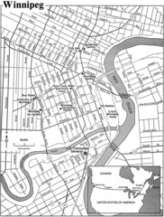 Winnipeg, Manitoba City Map