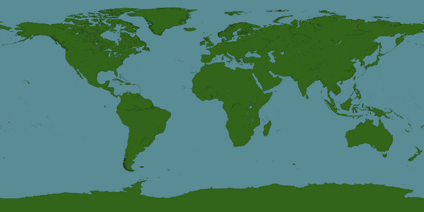 map of world. World Map in blue and green.