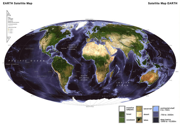 maps earth satellite