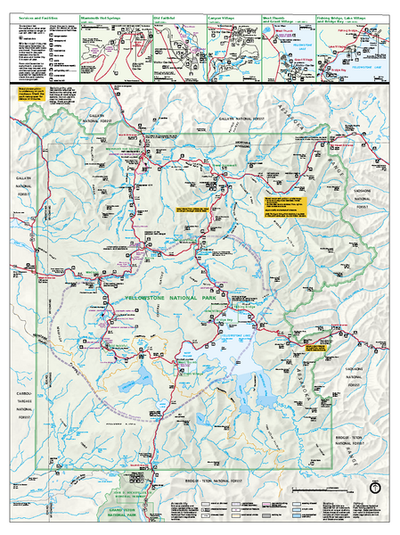 map of yellowstone park