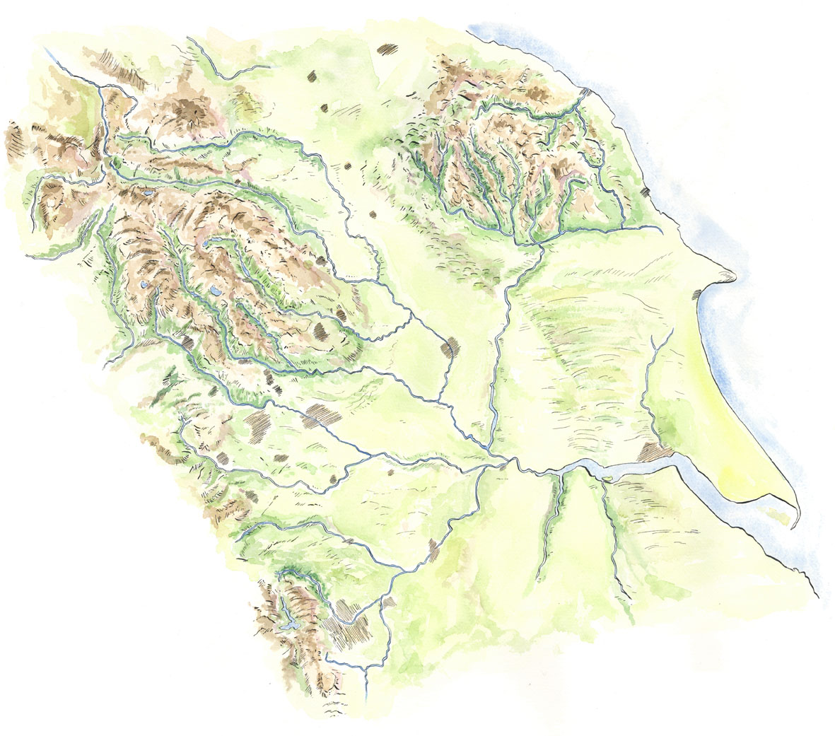 Yorkshire Map Uk