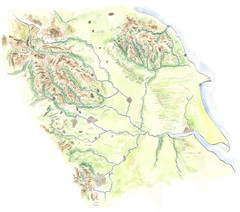Yorkshire topography Map