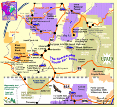 Zion National Park Tourist Map